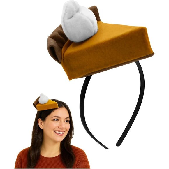 Mini Food Hat Headband Pumpkin Pie Silly Party Attire Accessory main image 5